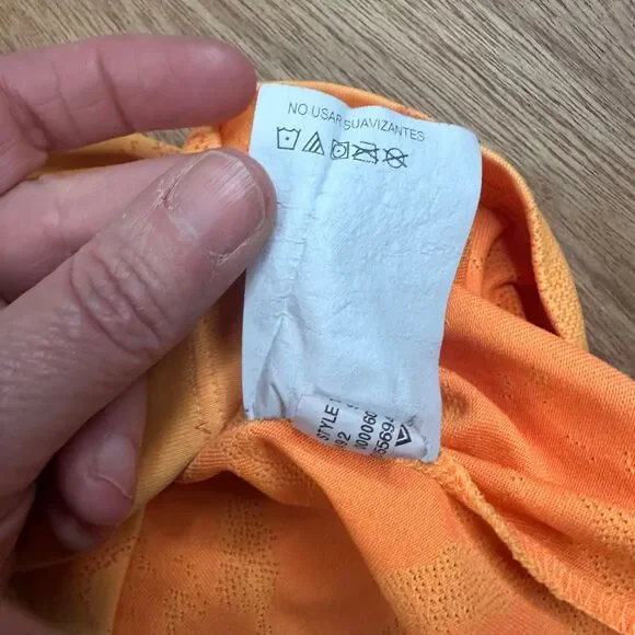 Under Armour Womens XL HeatGear Racerback Tank Top Orange Peach Activewear - Picture 4 of 6